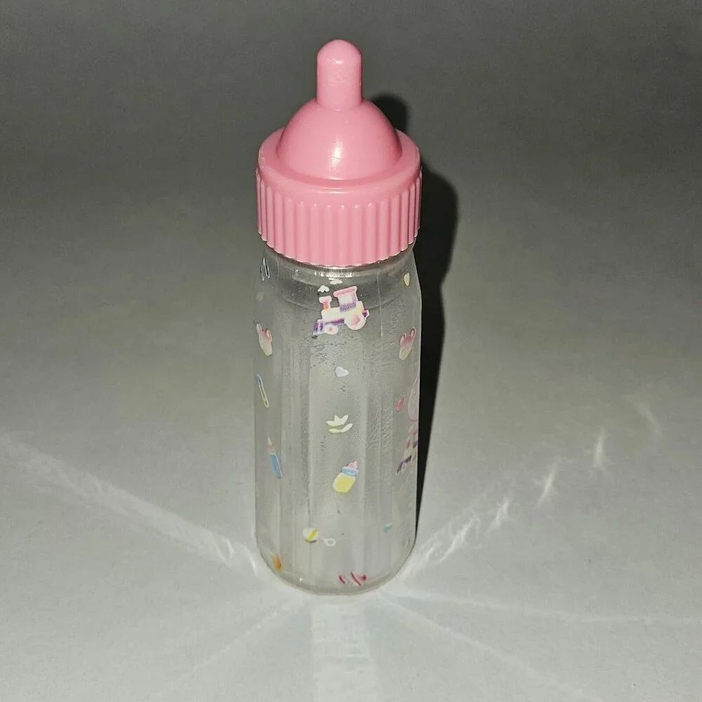 Dream Collection Baby Doll Bottle Replacement Clear Plastic Pink Top 5